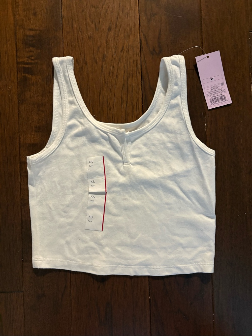 wild fable White Ribbed Cropped Tank Top